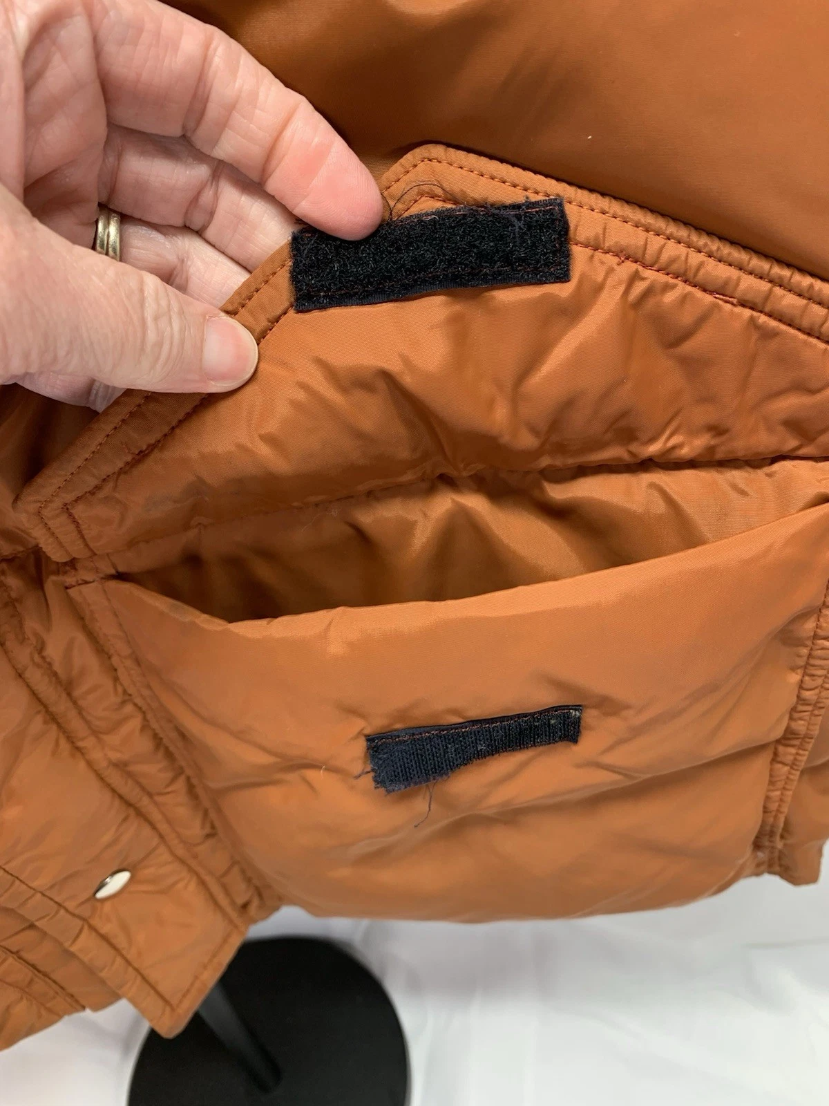 Vintage Frostline Kit Mens Large Burnt Orange Nylon Puffer Down Vest Rancher image 4