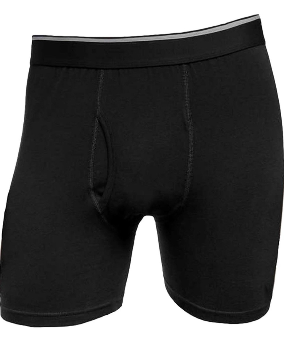 Kirkland Signature Men's Stretch Cotton Boxer Briefs Tagless Black