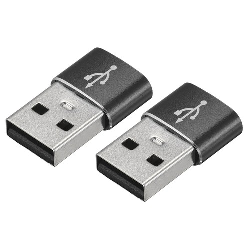 USB C Female to USB Male Adapters Type C to USB Converters Black/2 Pcs - Picture 1 of 4