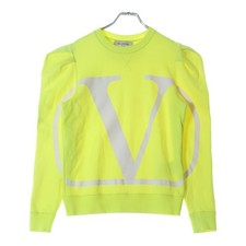 VALENTINO Valentino Front Logo Print Crew Neck Sweat Trainer Yellow Women s 0000