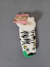 Kids Novelty Comfy House Socks Funny Zebra Fluffy Socks Size 5-8 Years
