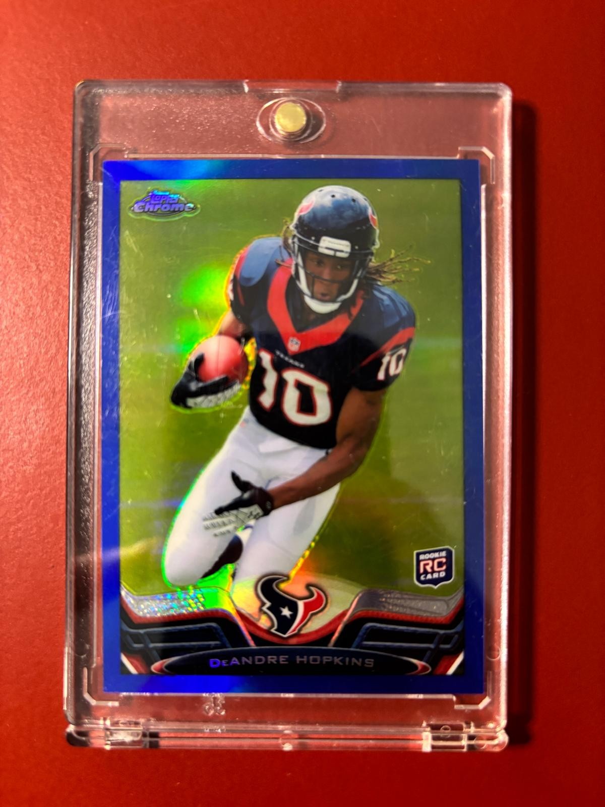 2013 TOPPS CHROME/ DEANDRE HOPKINS/ BLUE REFRACTOR/ 048/199