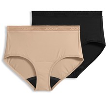 Jockey Set of 2 Worry Free Micro Stretch Brief Panties Black/Light S New