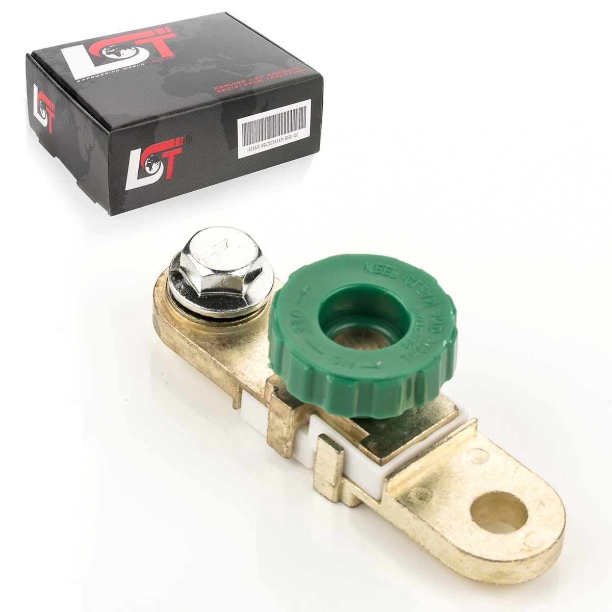 Car Battery Disconnect Switch Isolator with Round Knob Green for VAUXHALL