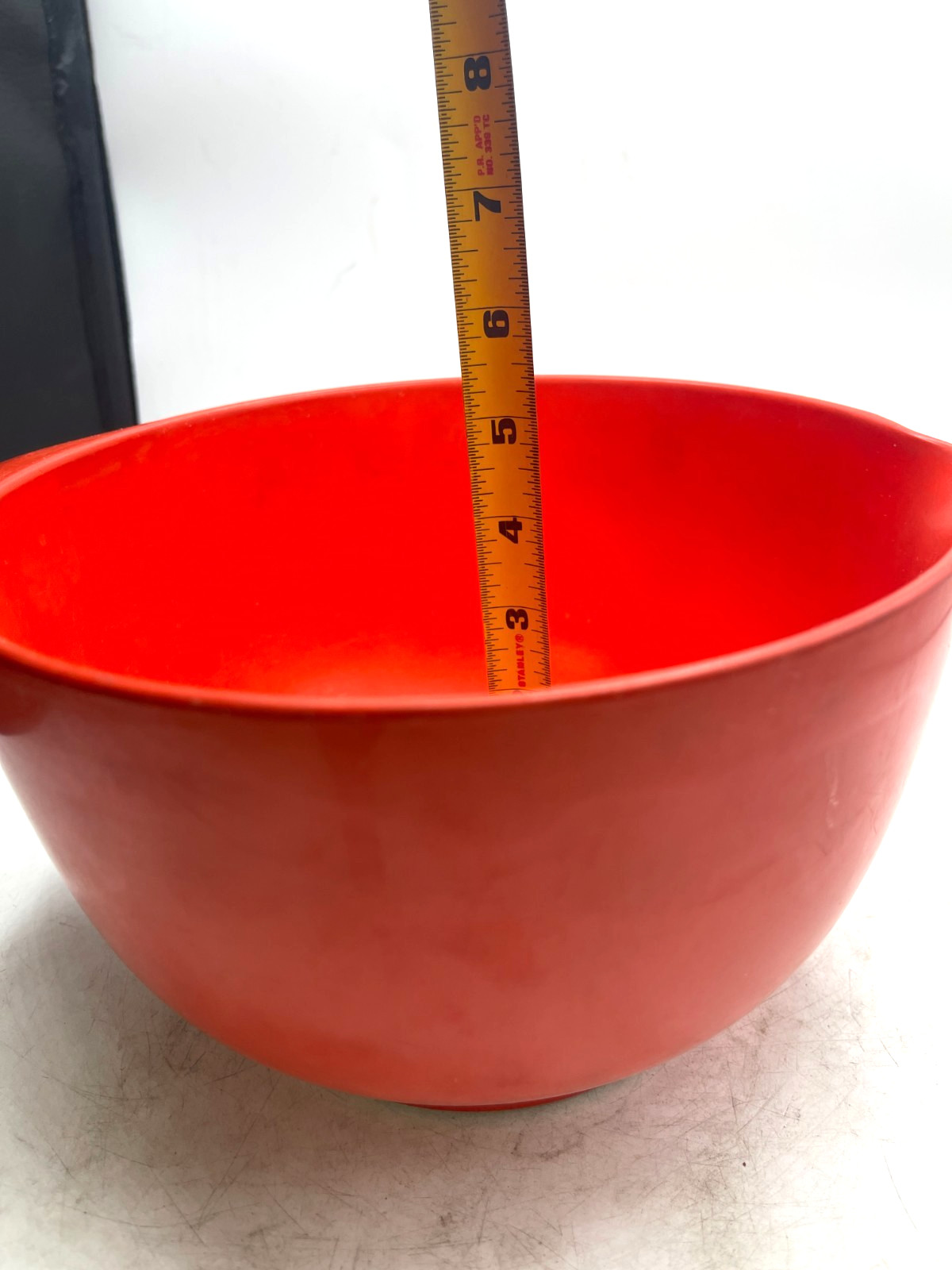 Vintage Rosti Mepal Denmark Service Mixing Bowl with Spout Melamine 3L Dk Orange