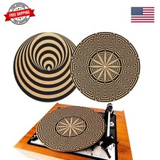 2 Pcs Cork Turntable Mat/3mm Thick for Better Sound Support on 11.8 Inches Vi...