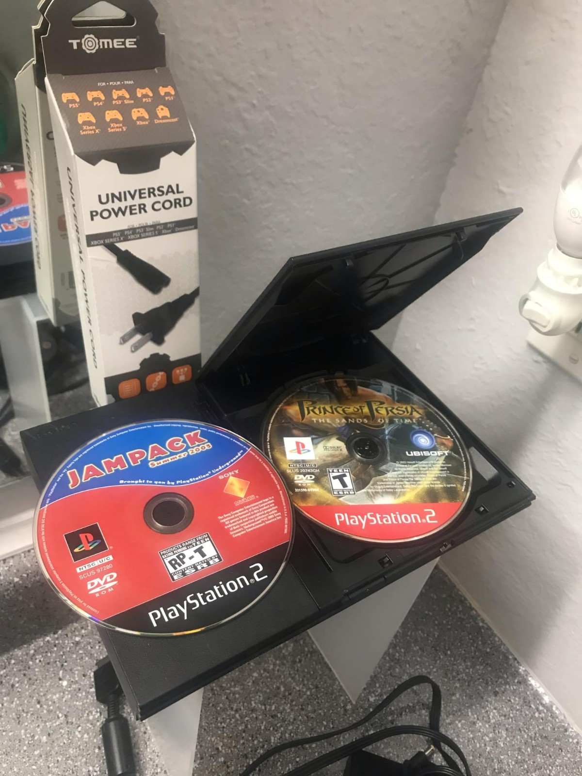 Sony PS2 Slim Console Bundle with Games Controller Cables