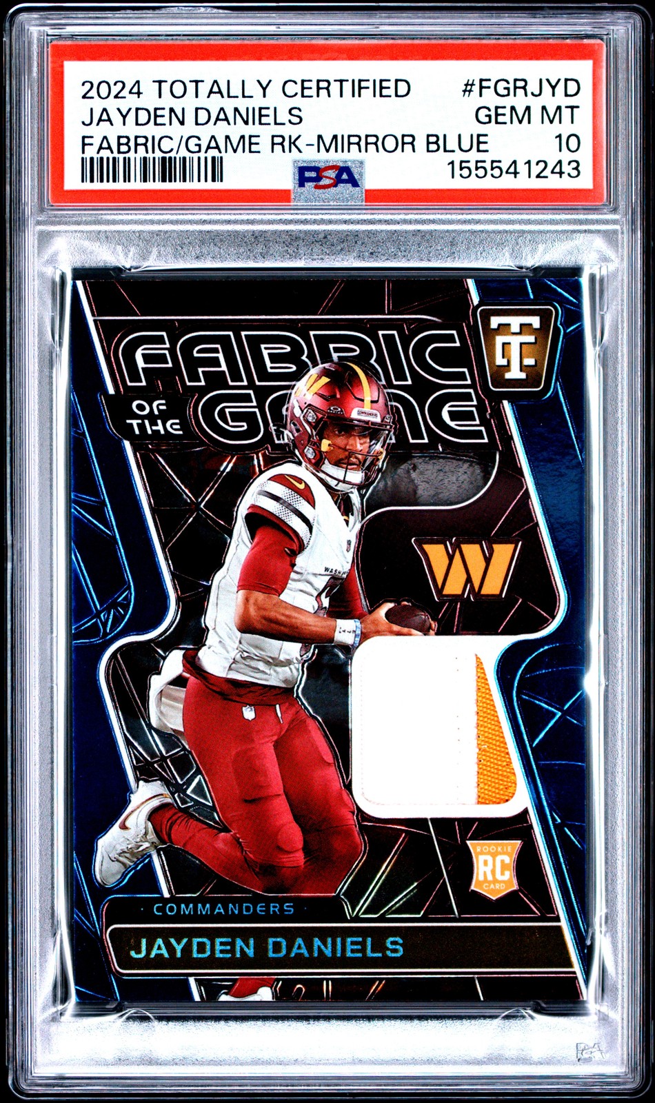 Jayden Daniels Panini Totally Certified Fabric of the Game Rookies #FGRJYD Base