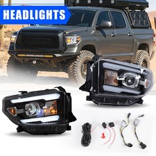 Led Headlights For 2014-2021 Toyota Tundra W Level Adj Drl Turn Signal Wwiring Led Headlights For 2014-2021 Toyota Tundra W Level Adj Drl Turn Signal Wwiring