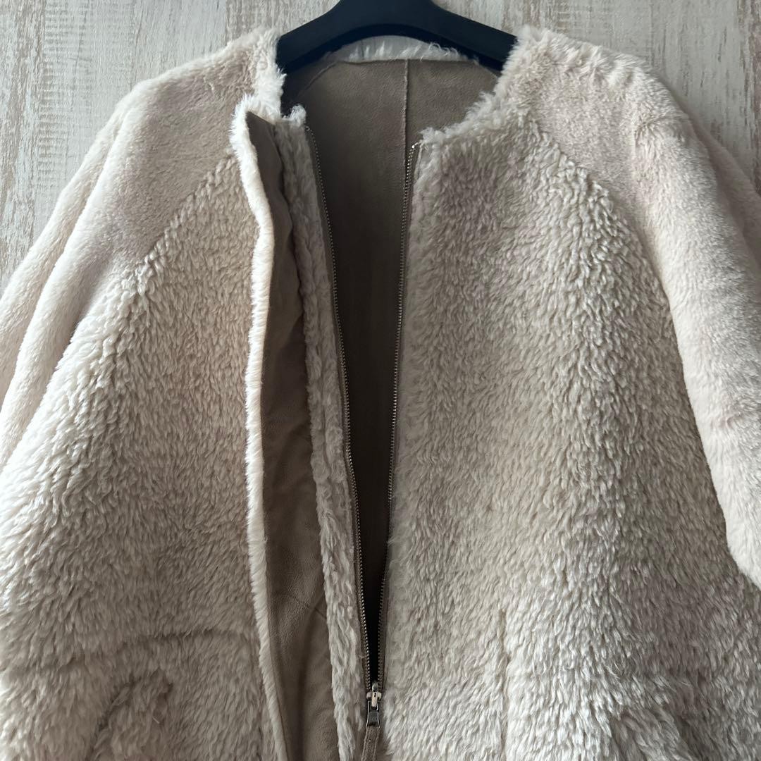 Ameri Vintage Reversible Twin Boa Shearling Coat … - image 4