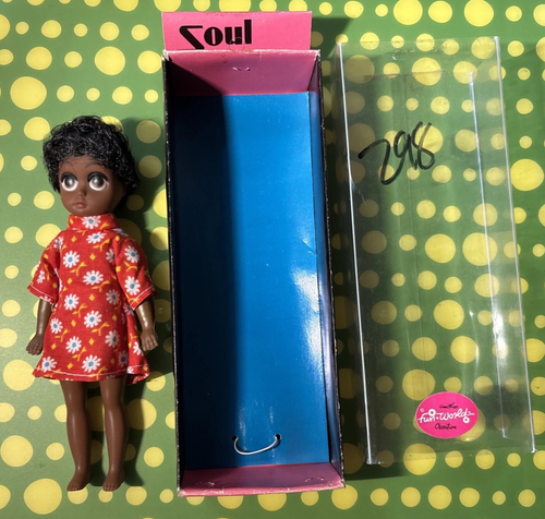 Muñeca vintage FUN WORLD Soul Sister African Amer 8" caja original y ropa - ¡excelente! - Imagen 6 de 21