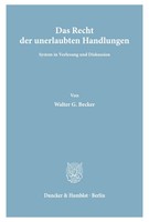 Walter G. Becker | Das Recht Der Unerlaubten Handlungen. | Taschenbuch | Deutsch