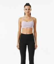 Lululemon Flow Y Bra Nulu Women  s Size 4 Purple Gray Light Support A  C Cup