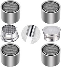 4 Piece Kitchen and Bathroom Faucet Aerators, 2 Pcs Aerator Filter Silver2