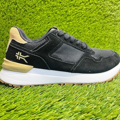 Kuru Apogee Retro Womens Size 7 Black White Gum Athletic Running Shoes Sneakers