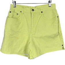 Vintage Bill blass Jeans Size 8 Women Yellow Shorts 100 Cotton High Rise Mom