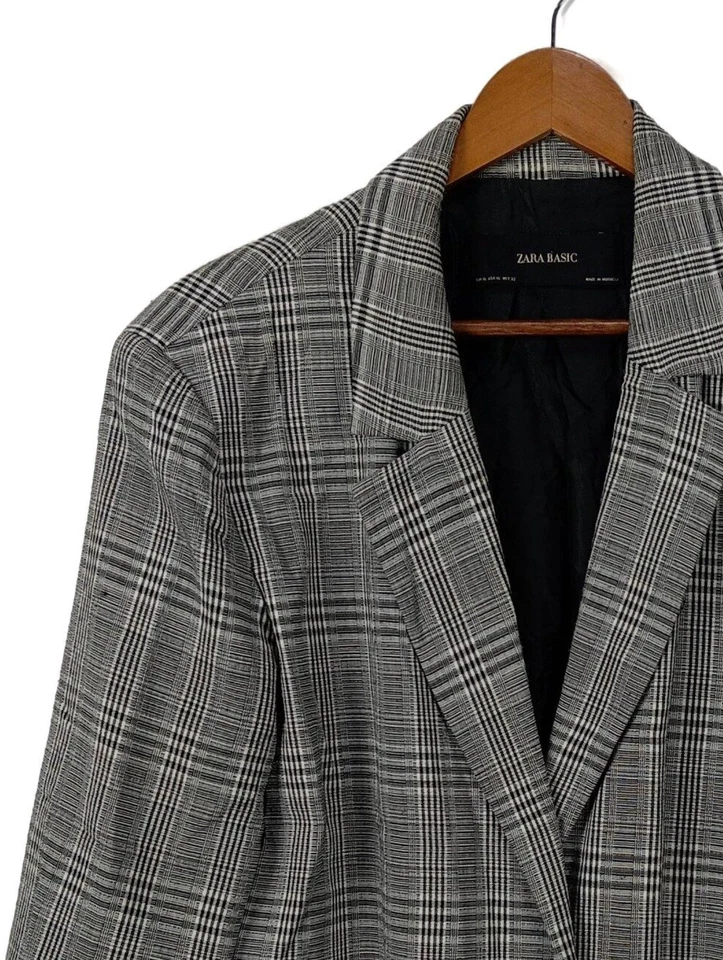 ZARA Blazer en tweed Dames Blazer T EU 42 gris clair style décontracté - Photo 3/4