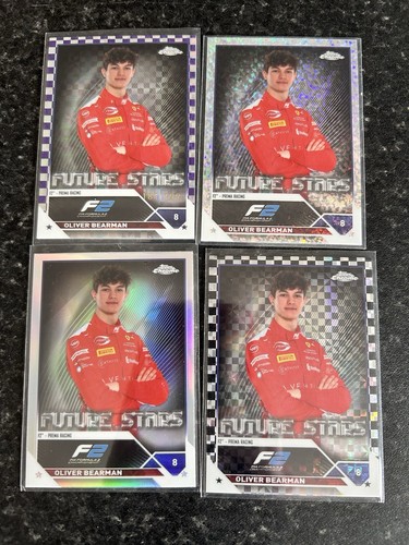 Oliver Bearman F2 Numbered & SPs Driver Portrait Topps Chrome Formula 1 2023