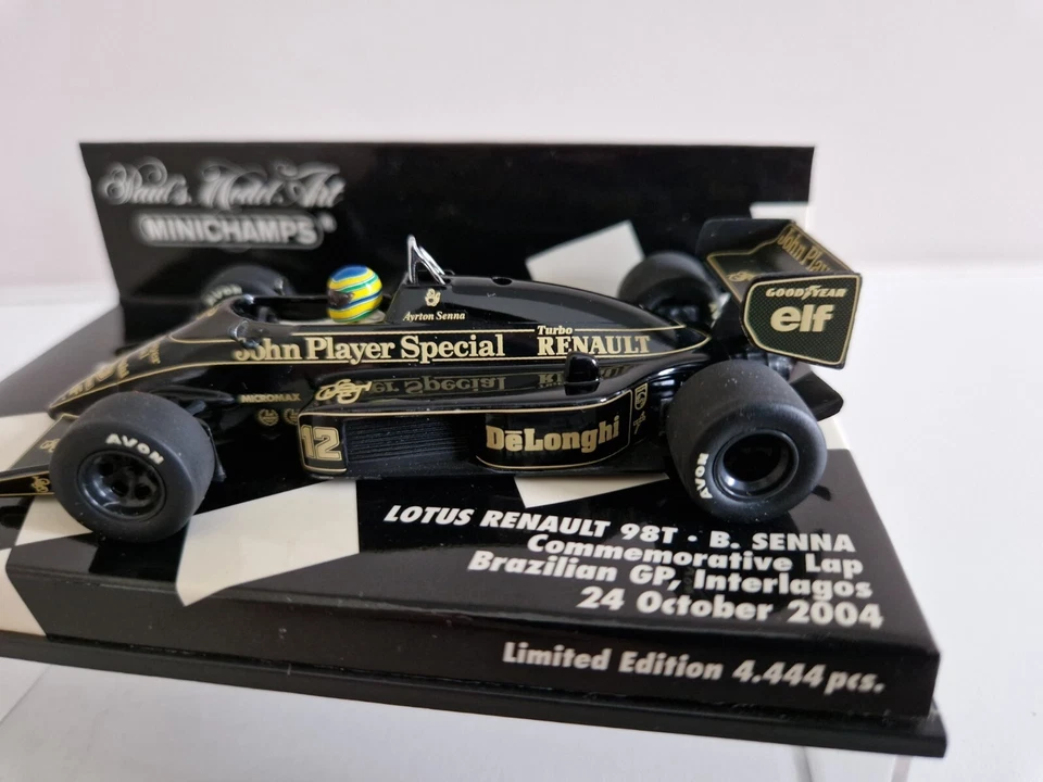 Minichamps 1/43 JPS Lotus Renault 98T B. Senna - Gp Brasile 2004 - 400045412 - Immagine 4 di 4