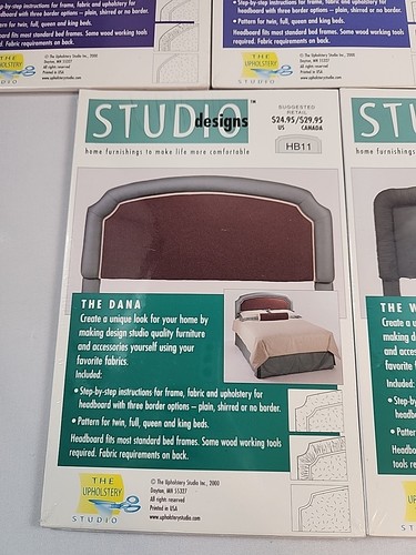 5 Vintage Studio Designs Headboard Patterns All Sizes New Sealed - Picture 5 of 12