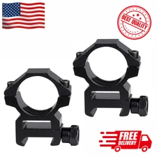 2 Pack 20mm Middle Profile Scope Rings for Picatinny Weaver Mount Heavy Duty