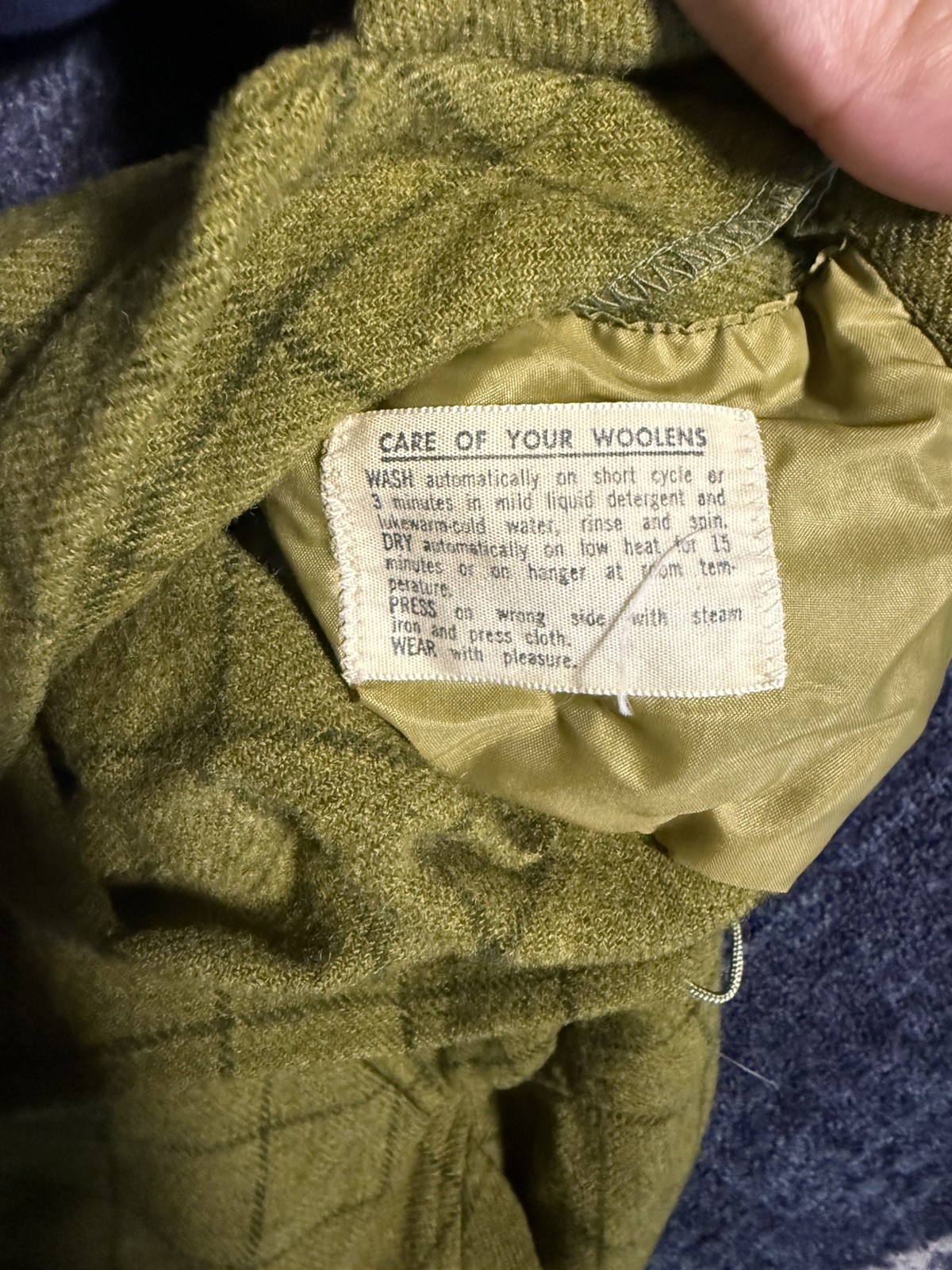 1960's Pendleton Flannel Loop Button Green Plaid … - image 3