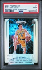 2024 PANINI PRIZM DECA EXPLOSION SILVER PRIZM #1 DALTON KNECHT PSA 9