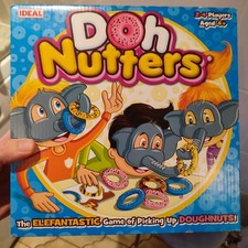 Doh Nutters Game by IDEAL - Elephant Mask Donut-Grab Game, NEW, FREEPOST UK