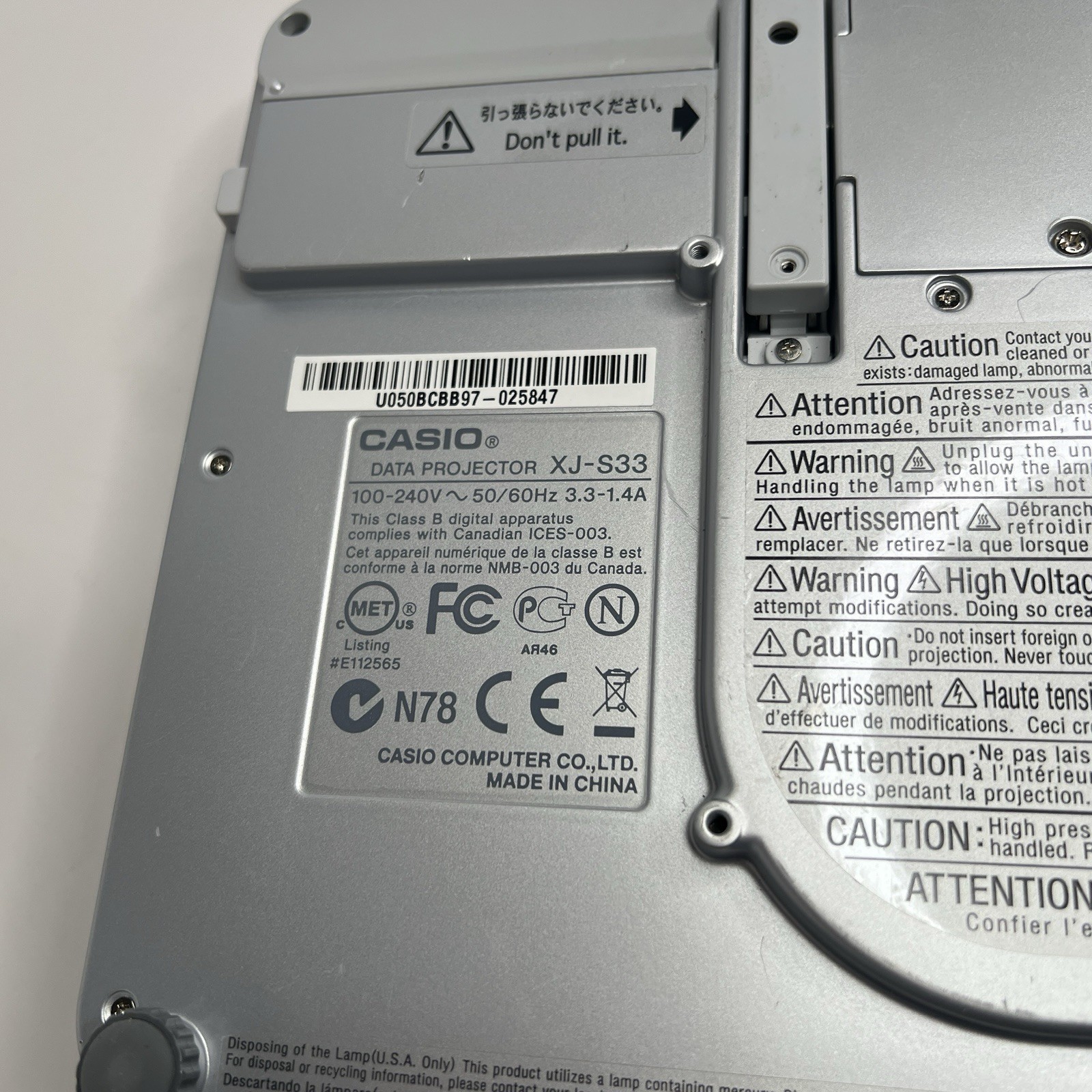 CASIO XJ - S33 DLP Slim Projector 📽️ TESTED WORKS