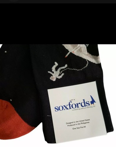 Soxfords Men's Novelty "Kessler Syndrome" Socks Men's OSFA - Picture 3 of 5