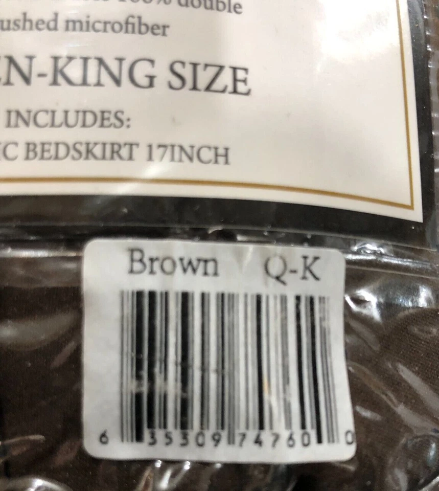 Falda de cama MK Home Luxury Hotel Collections, marrón nueva en caja Foto 2 de 3
