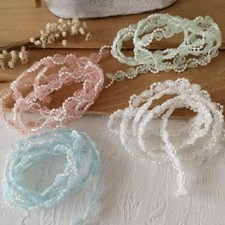 5meter Beads Mesh Trims Faux Pearl Edging Material for Princess Dress Decor DIY