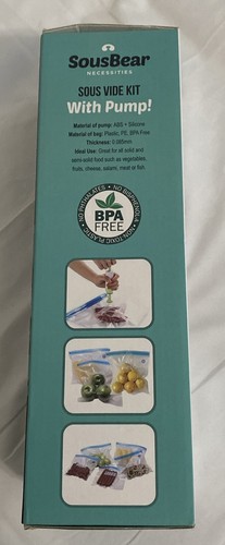 SousBear Sous Vide Kit Bags with Vacuum Pump 30 Pack Variety - Picture 2 of 4