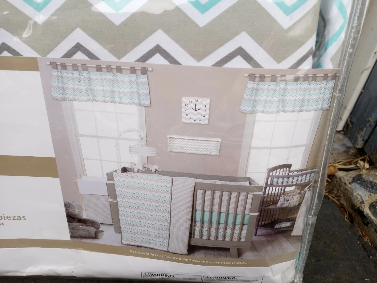 CRIB BEDDING Set NEW! Seashore Waves Baby 3 Piece Nursery SHEETS Trend Lab NEW!
