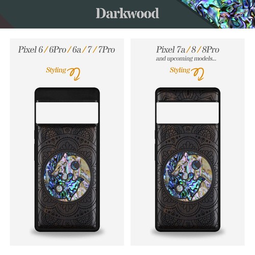 Hand-inlaid Wood Case for Google Pixel 9 Pro XL 9a 8 Pro 7a 7 Pro 6 Pro Cover - 第 10/12 張圖片