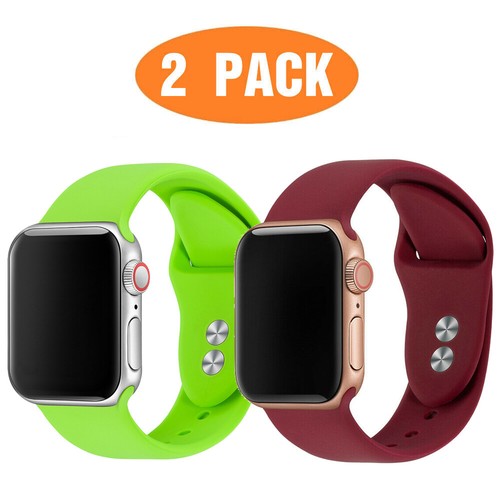 2 PIEZAS Correa de repuesto Correa Banda de silicona para Apple Watch Series 7/6/5/4/3/2/1 - Imagen 16 de 28