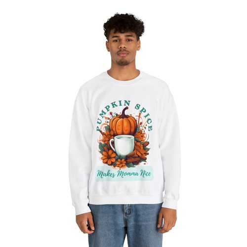 Cozy Halloween Sweatshirt: Pumpkin Spice Makes Momma Nice - Picture 5 of 15