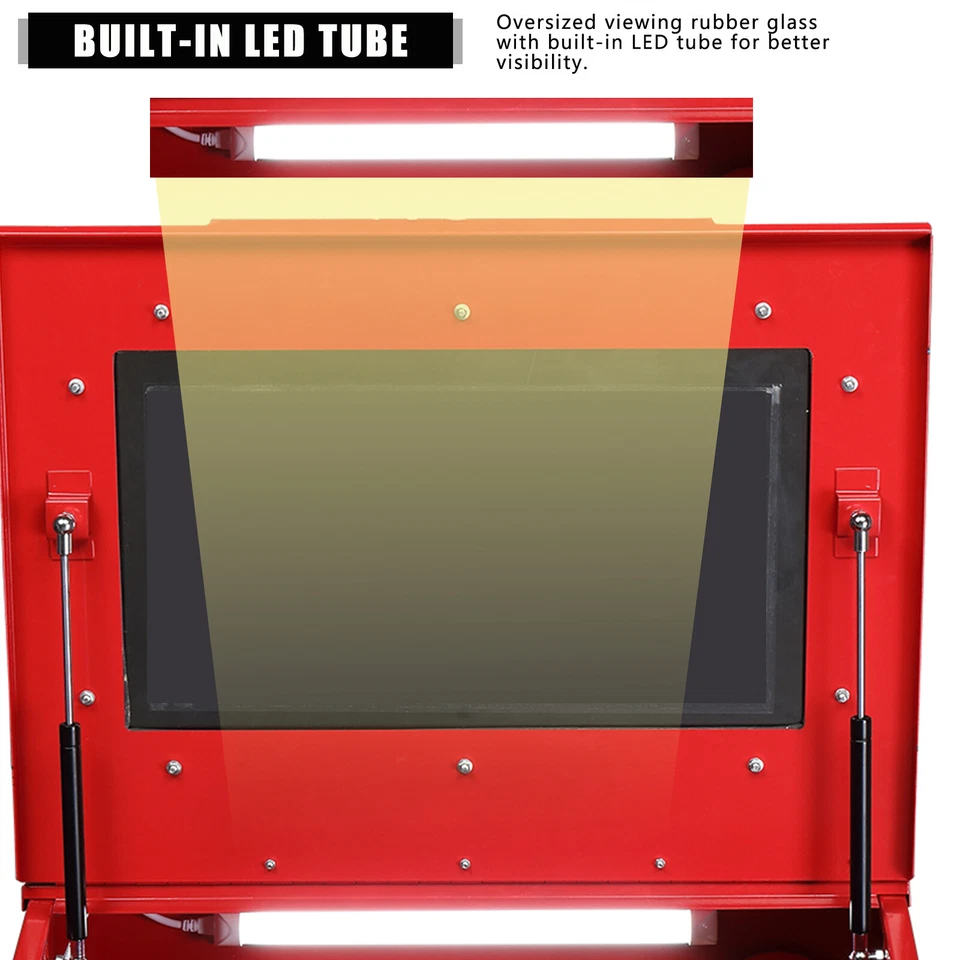 Насадки для пескоструйной обработки 40 галлонов шкаф для пескоструйной обработки 60-125 фунтов на квадратный дюйм - Изображение 3 из 4