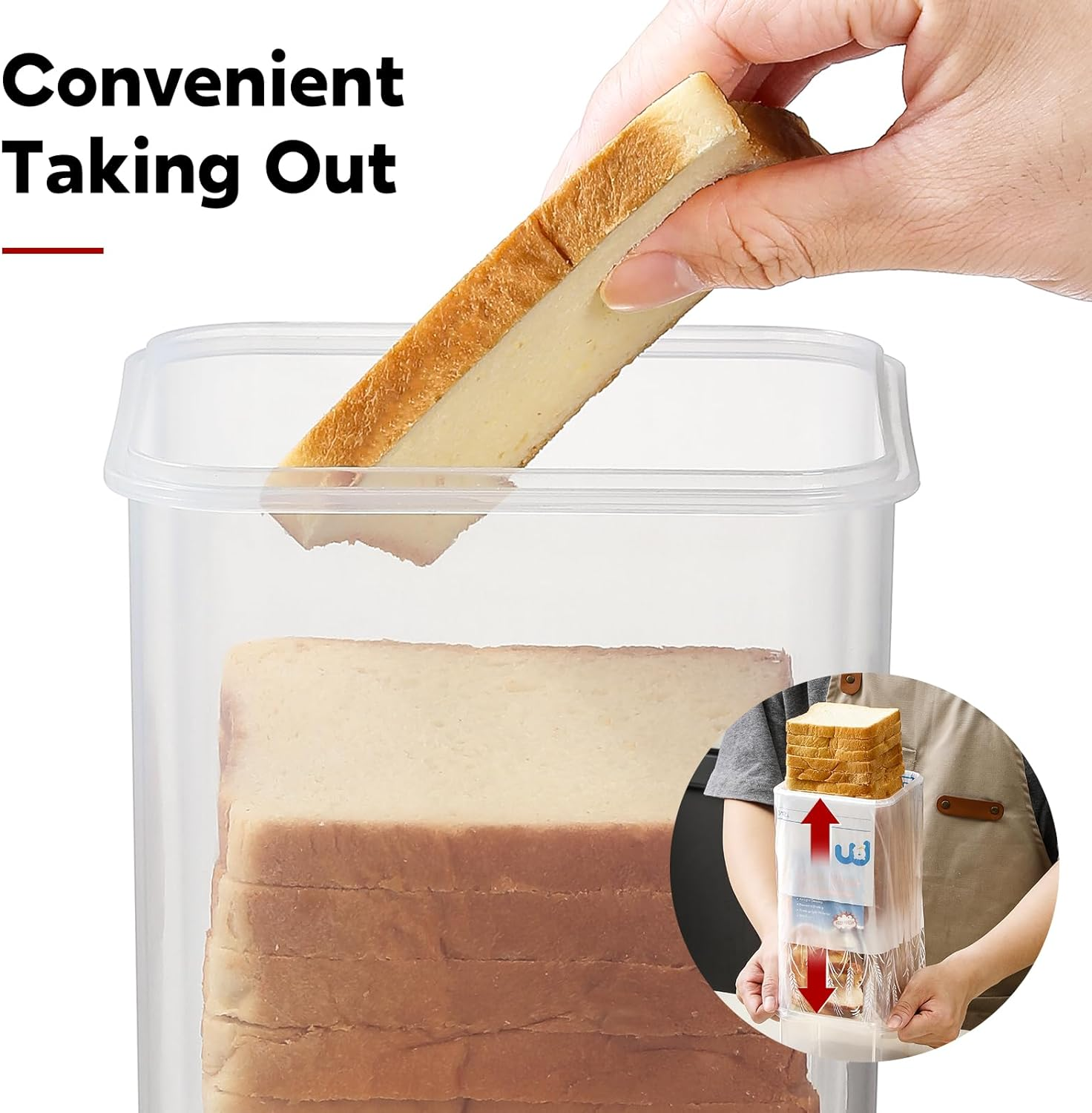 Bread Box with Airtight Lid, Fresh Bread Storage Container, Bread Loaf Storage D eBay