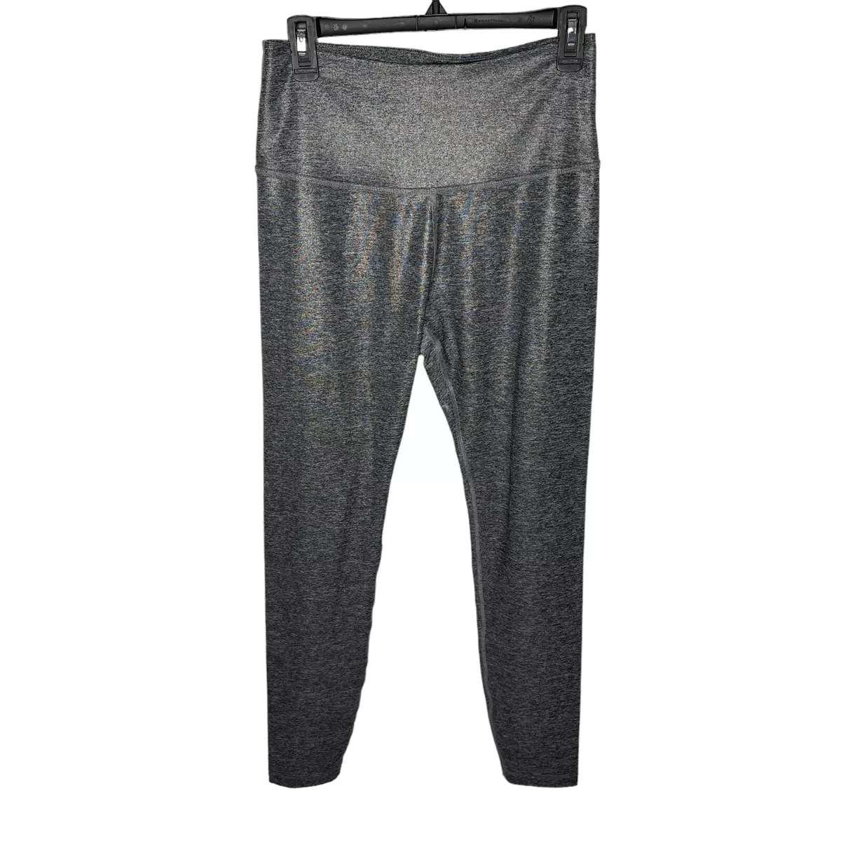 Beyond Yoga Leggings Womens Large Gray Metallic Dusted High