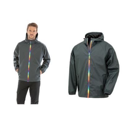 Result Genuine Recycled Prisma pu wasserdichte Jacke mit recyceltem Rücken
