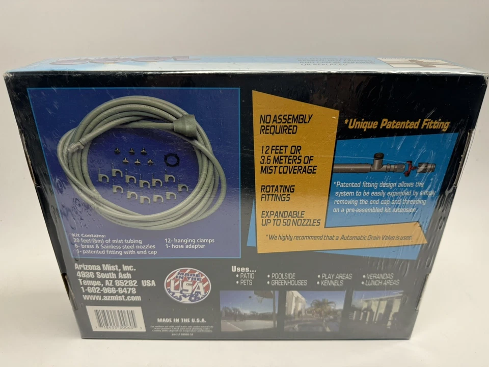 Sistema de enfriamiento de nebulización Orbit Arizona Mist 3/8" de colección con boquillas de latón 30060 Foto 4 de 4