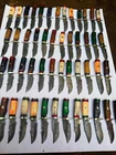 LOT OF 50 6inch HANDMADE DAMASCUS STEEL SKINER KNIFE WOOD HANDLE W/SHEATH 1