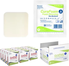 Curafoam Foam Dressing, Non-Bordered, Sterile, Provides Cushioned and Moist Woun
