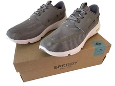 Sperry Top-Sider 7 Seas 3-Eye Grey Low Sneakers Athletic Walking Shoes Sz 7.5 M