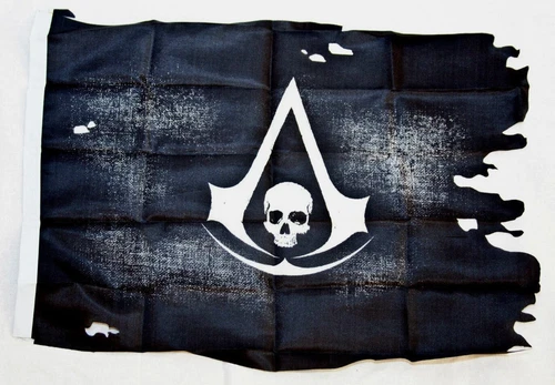 Official Assassin's Creed IV 4 Black Pre-order Promo Pirate Flag Size 33x47cm