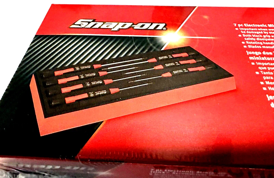 SNAP ON 7pc Electronic Miniature Hex Screwdriver ORANGE FOAM Set SGDEH70ESDF O + - Image 3 of 4