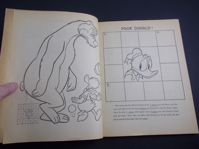  CROSSWORD PUZZLE BOOK MICKEY MOUSE DUMBO DONALD DUCK 1959 Walt Disney 