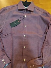 Ted Baker London Stretch Mini  Dash Geo Slim Dress Shirt Size 15 34/35 New