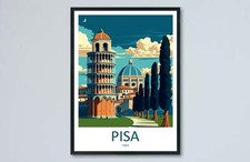 Pisa Travel Print Wall Art Pisa Wall Hanging Home D�cor Pisa Gift Art Lovers Ita